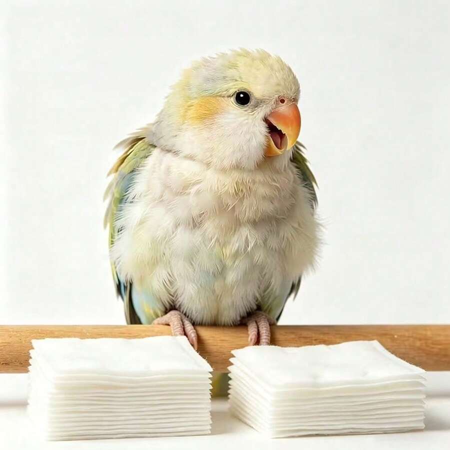 100pcs Disposable Bird Diapers With Pads, Parrot Poop Pads, Bird Training Pads, Parrot Cage Liners, Absorbent Bird Cage Liners, Quick Clean Waste Absorption Pads, Suitable For Parrots And Small Birds, Daily Use Bird Cleaning And Grooming Supplies - View 1