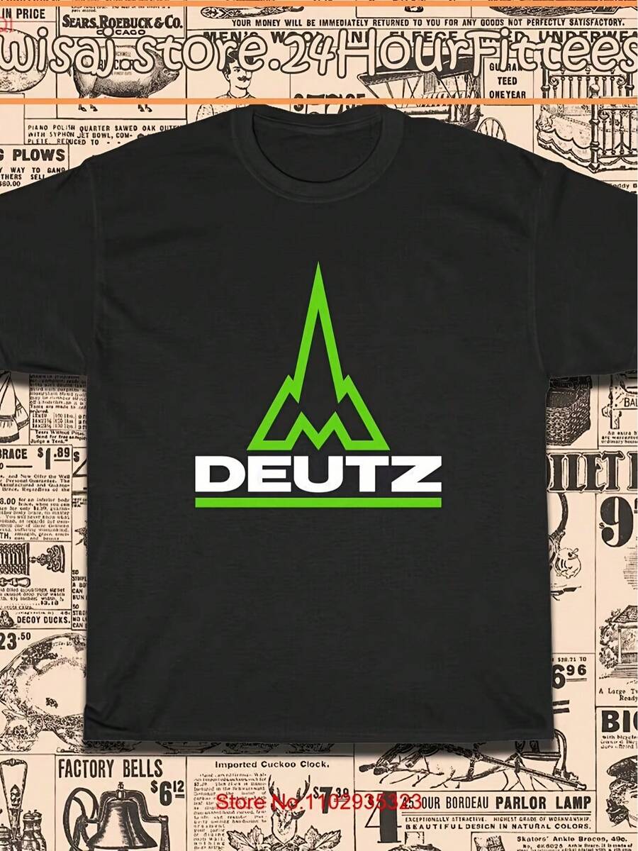 Agricultural Machinery Geometric Mountain Logo Men's Loose Fit Round Neck Washable Daily Short Sleeve Unisex Summer T-Shirt Tops - Black - View 1