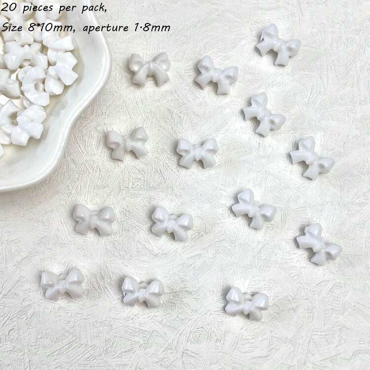 10mm 壓克力馬卡龍色小蝴蝶結 DIY 手機鍊髮飾 分離珠配件材料散珠 - 彩色 - 查看 29