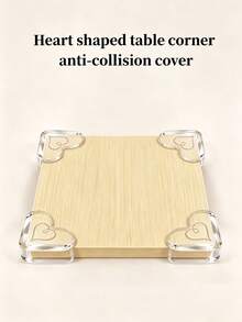 5/10/15PCS Clear Heart Shaped Table Corner Protectors, Transparent Anti Collision Corner Guards, Baby Furniture Edge Bumpers, Invisible Table Desk Cabinet Corner Cushion Cover For Kids Child Proofing - Heart-shaped - View 2