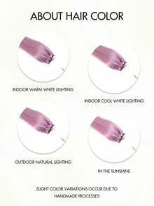 Tóc nối Micro Ring 50 sợi tóc thật thẳng, tóc nối highlight pop-up, phụ kiện cho lễ hội, hòa nhạc, du lịch mùa hè và kỳ nghỉ - Nô lệ - Xem 9