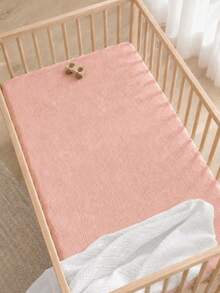 1pc Baby Crib Fitted Sheet, Soft And Snug For Peace Of Mind And Comfort. Classic Wrap-Around Design Fits Tightly Over Mattress, Effectively Prevents Sheet Slipping And Shifting, Easy To Care For And Store, Suitable For Baby Cribs And Bassinets - Multicolor - View 3