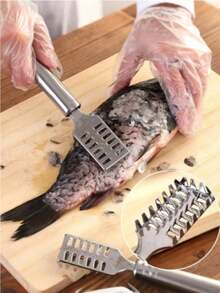 1pc Stainless Steel Fish Scale Remover - Efficient Multi-Functional Kitchen Tool, Quickly And Easily Clean Fish, Perfect For Removing Fish Scales And Residue, Easy To Clean, Durable, Kitchen Utensil, Kitchen Accessory, Cookware - View 8