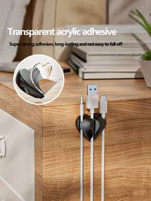 3pcs/10pcs Solid Color Anti-Entanglement Cable Organizer, Suitable For Organizing And Storing Data Cables, Charging Cables, And Headphone Cables, Ideal For Use On Desktops, Bedside Tables, And In Offices - Multicolor - View 2