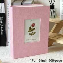 1 buah Album Foto Linen, Desain Jendela Tampilan Mewah, Halaman Dalam Bebas Asam, Muat 26 Halaman, 100 Foto, Ukuran Foto 4x6/5x7/8*10, Cocok Untuk Kenangan Keluarga, Kenang-kenangan Pernikahan, Hadiah Ulang Tahun, Album Kenangan, Penyimpanan Foto, Dekorasi Rumah yang Penting - beraneka warna - View 20
