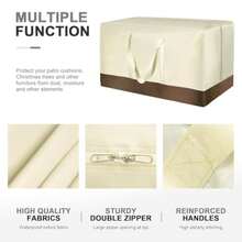 Patio Cushion Storage Bags - Beige - View 4