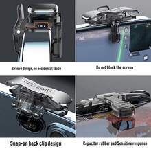 Mobile Game Trigger 4pcs Game Triggers Mobile Game Controller Compatible With /Knives Out//Rules Of Survival, Aim And Fire Trigger Compatible With IPhone And Android Phones | L2R2 Game Trigger Compatible With /Fortnitee//, 6-Finger Operation, Includes 20pcs Game Finger Sleeves And Portable Storage Bag - Multicolor - View 7