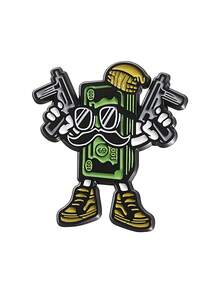 Gothic Money Brooch Skull Dollar Enamel Pin Streetwear Cash Badge For Bag Jacket Accessories - Multicolor - View 17
