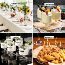 60ml/120ml/160ml 10 buah Gelas Plastik Mini untuk Hidangan Penutup, Gelas Kecil Persegi untuk Makanan Pembuka - Tahan Lama, Sajikan Mousse, Puding, atau Sampel, Untuk Pernikahan atau Pesta - View 8