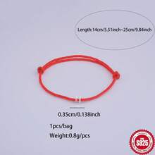 1pc 925 Silver Letter Bracelet, Couple Matching, Birthday Gift, Daily Wear, Handmade - Multicolor - View 12