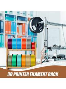 Filament Spool Holder Stand 2-Tier Desk Tabletop Organization Rolling Filament Spool Holders Racks For Home Workshop Studio Enterprises Father's Favorite Gift - View 7