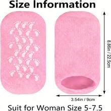 1 Pair 8.86 Inch Silicone Moisturizing Socks For Women, Soft Foot Care Hydrating Socks, Reusable Moisturizing Socks For Dry Cracked Feet Rough Heels Skin Repair - Moisturizing Socks - View 2