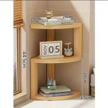 1pc Multifunctional Wall-Mounted Corner Triangle Shelf, Wall Hanging Storage Rack, Living Room Wall Shelf, Corner Bracket - View 8