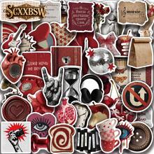 SCXXBSW 50pcs Retro Y2K Russian Stickers, Anime Decorative Stickers, Classic Gift Decorations, Value-For-Money Cute Cartoon Stickers, Waterproof And Durable. Ideal For Decorating Phone Cases, Can Be Applied To Laptops, A Top Choice For Holiday Gifts. - Multicolor - View 1