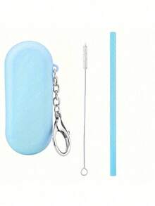 1-2 Reusable Silicone Straws With Storage Box - Foldable And Portable, Perfect For Travel And Parties - View 15
