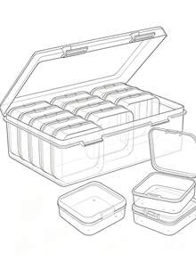 7pcs Transparent Nail Storage Box, Suitable For Fake Nails/Accessories/False Eyelashes/Cosmetics/Office Supplies/DIY Crafts, Small Item Storage Organizer, Cosmetic Storage Box, Vanity, Bathroom Storage, Room Decor, Wedding Decor, Desktop Storage Box, Christmas Home Decor, Back To School Dorm Essentials. - One Size Fits All - View 2
