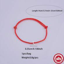1pc 925 Silver Letter Bracelet, Couple Matching, Birthday Gift, Daily Wear, Handmade - Multicolor - View 6