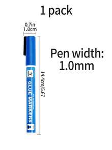 1pc Dual-Use Color-Changing Glue Pen, Multifunctional Portable Liquid Glue Stick, DIY Handmade Envelope Photo Pen-Style Adhesive, First Day Of School - Multicolor - View 11