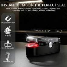 Mini Portable USB Rechargeable Heat Sealer 2-In-1 Sealing & Cutting Machine, Snack Preservation Kitchen Storage Christmas Gift Recommendation, 300mAh - Multicolor - View 10