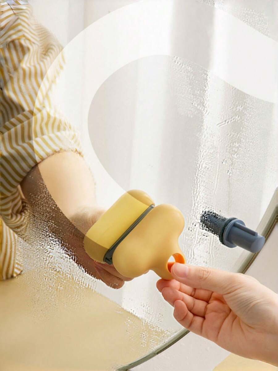 1pc Small T-Shaped Mirror Cleaning Sponge Magic Eraser For Glass, Sink, Mirror Surface Cleaning, Stain And Limescale Removal - Multicolor - View 1