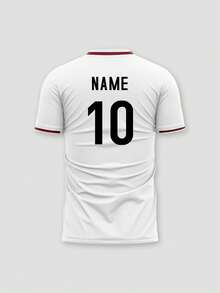 1PC Customized Personalized Football Jerseys Customized Names And Numbers, Logos, Fan Sports Training Clothes Spanish National Valencia - White - View 4