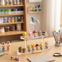1PC Modern Transparent Acrylic Display Stand - Detachable Storage Rack, Suitable For Spices, Small Figurines, Perfume And Jewelry Display, Ideal For Bedroom, Living Room Desktop Organizer - Clear - View 3