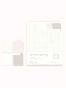 1pc Back To School 80-Sheet Colorful Index Sticky Notes, Student-Specific Tearable Durable Writing Memo Pad. Meeting Notes, Message Pad, Convenient Planner Notebook, Student Draft Memo Writing Sticky Notes - Multicolor - View 15