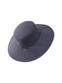 CAMEL CROWN Mũ xô vành rộng cho nữ, mũ chống nắng bảo vệ UV, mũ denim cho nam, mũ chống nắng cho leo núi và đi bộ đường dài - Màu xám đen - Xem 3