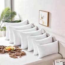 Núcleo de almohada de tela no tejida, relleno de algodón PP suave y de alta resistencia, disponible en varios tamaños, envío sellado al vacío, núcleo de almohada rectangular blanco. - Blanco - Ver 1