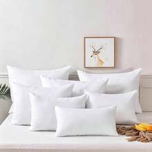 Núcleo de almohada de tela no tejida, relleno de algodón PP suave y de alta resistencia, disponible en varios tamaños, envío sellado al vacío, núcleo de almohada rectangular blanco. - Blanco - Ver 2
