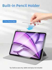 防震純色 DANYCASE 360° 旋轉透明壓克力保護殼，相容於 IPad A16 2025、Air 11/13、M2/M3 2024/2025、Pro 11/13、M4 2024、Air 5/Air 4 10.9 吋 2022、第 9 代、第 8 代、第 7 代 10.2 吋、第 5 代、第 6 代 9.7 吋、第 10 代 10.9 吋 2021、Pro 11/12.9 吋、Mini 6 辦公專業禮品 - 灰色 - 查看 6