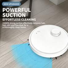 Aspiradora Robot Inteligente 2400mAh Máquina de Limpieza del Hogar Aspiradora Fregona Todo en Uno - Blanco - Ver 5