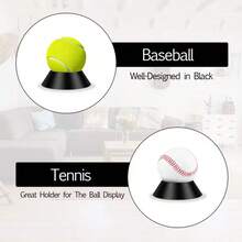 6pcs Memorial Ball Display Stand Base Ball Rack Holder, Suitable For Soccer, Basketball, Football, Volleyball, Softball, Bowling Ball (Black) - Basketball Storage Rack - View 2