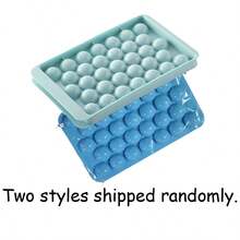 1pc 33-Cavity Blue Ice Ball Mold With Lid, Suitable For Freezer Tray To Make Cocktail Ice Balls, Ice Cube Tray, Ice Cube Mold, Summer - Multicolor - View 12