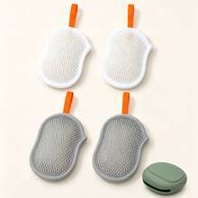 5PCS (4*Soap Foaming Mesh + 1*Portable Storage Box) Hanging Soap Foaming Mesh, Bathroom Soap Storage Foaming Bag, Free Portable Storage Bag - Multicolor - View 11