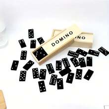 Bộ 28 quân domino gỗ hộp đựng, trò chơi bàn cờ du lịch cầm tay, giải trí thư giãn, domino cổ điển cho người lớn, trò chơi ngoài trời | Trò chơi bàn cờ cổ điển, trò chơi bàn, trò chơi thẻ tương tác - Nhiều màu - Xem 4
