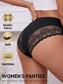 MIOTAN 5pcs Women's Low Waist Lace Panties Sexy - Multicolor - View 3