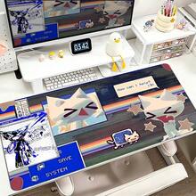 1pc Extra Large Extended Pixel Collage Cartoon Cat Pattern Mouse Pad, Soft Cloth Material With Non-Slip Rubber Base And Stitched Edges. Retro Cyber Collage Style Cartoon Illustration Aesthetic Keyboard Pad With Non-Slip Rubber Base And Stitched Edges, Suitable For Gaming, Home Office And Study Scenarios. - View 9