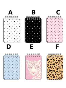 New Polka Dot & Leopard Print Mini Loose-Leaf Notebook - Portable Pocket Size, Suitable For Writing, Memo, Diary, Study And Office, Thoughtful Gift For Teachers On Teacher's Day, Also Great Gift For Graduation, Birthday, Back To School Essential, Back To School Season, Back To School Must-Have (Mini Size) - Multicolor - View 6
