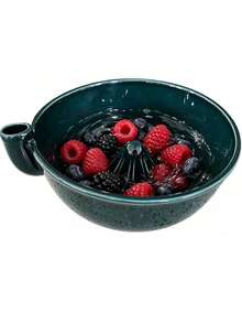 ​1PC Ceramic Berry Bowls With Holes, Self Rinsing Berry Washing Ceramic Bowl, 7'' Ceramic Berry Basket With Holes, Swirling Berry Bowl Functional Self Spinning Vortex Ceramic Berry Washing Bowls With Holes, Fruit Rinse Bowl For Kitchen Counter - Multicolor - View 8