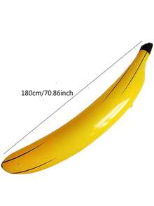 1 pieza Globo inflable gigante con forma de plátano, material de PVC, decoración inflable de plátano de gran tamaño, accesorio decorativo divertido para piscina, playa y fiesta al aire libre, adecuado para adultos, camping, picnic y fiesta, accesorio divertido para fotos, ligero, fácil de inflar y desinflar, diseño plegable - Multicolor - Ver 7