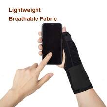1pc Rigger Finger Sleeve Guard, Breathable Wrist Thumb Finger Support Brace - Black - View 6