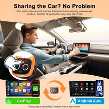 2 In 1 Wireless CarPlay And Android Auto Adapter, Easy Setup Plug And Play, Fast Seamless Use Supports 1000+ Cars With Built-In Wired Car Play/Android Auto Compact Design Car Adapter - Yellow B - View 4