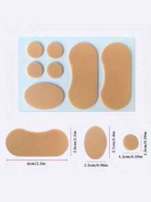 10/70pcs Invisible Waterproof Suede Insole Set, Designed For High Heels And Loafers, Offering Anti-Slip And Wear-Resistant Features To Protect Heels And Toes, Heel Protectors For High Heels And Loafers - B - View 4