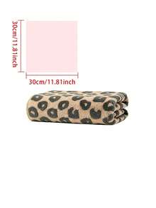 1pc/4pcs/10pcs - Luxury Leopard Print Bath Towel Set - Jacquard Coral Fleece Terry Cloth, Ultra-Soft Plush Towels, Ideal For Creating Bold Home Decor And Spa Environment - Brown - View 14