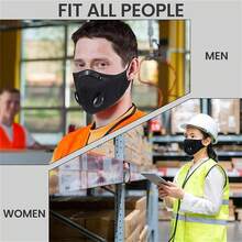 1pc Detachable Outdoor Face Mask | Dust-Proof, Reusable, Unisex, Geometric Pattern, Hook And Loop Closure, Hand Wash Only - A - View 6