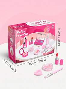 Set Riasan Mainan untuk Anak Perempuan, 11 Buah Set Kosmetik Mainan dengan Kotak Penyimpanan, Riasan Tiruan, Mainan Edukatif untuk Bermain Peran, Hadiah Ulang Tahun Anak-Anak, Hadiah Natal dan Halloween - MultiWarna - View 7