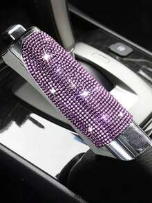 1 pieza Cubierta de freno de mano con incrustaciones de diamantes para instalación en coche, interior de coche, protector universal de freno de mano, carcasa de freno de mano, modificación de cubierta de palanca de tracción - A - Ver 17