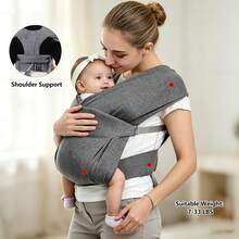 VRBABIES Toddler Carrier With Adjustable Shoulder Strap, Baby Carrier,Canguro Para Cargar Bebe,Baby Carrier Newborn To Toddler - 深灰色 - 查看 3