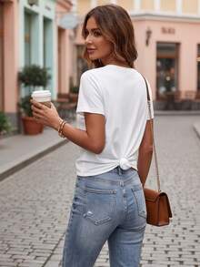 Women T-Shirts - 白色 - 查看 4